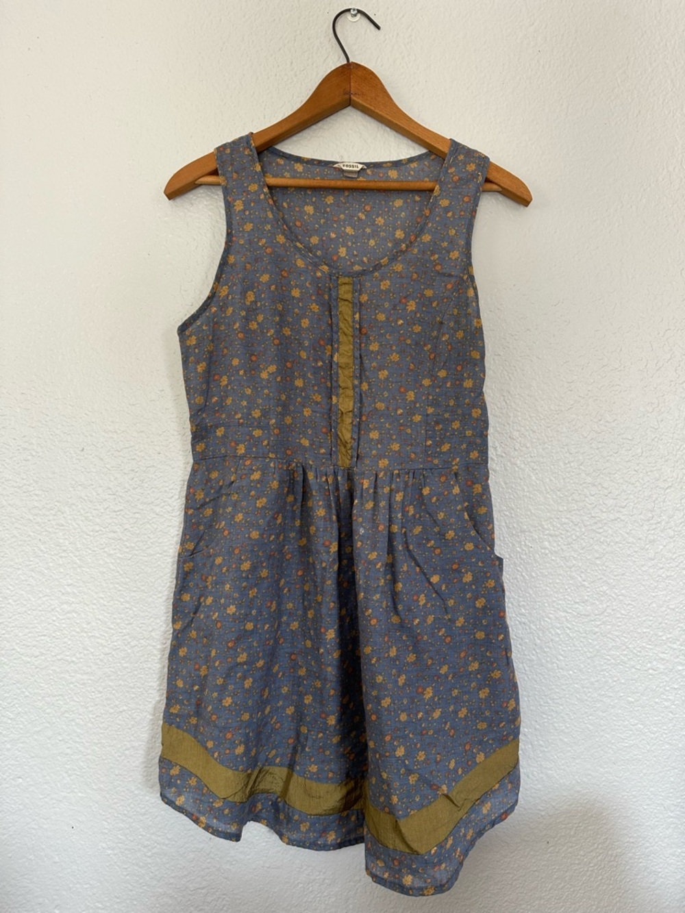 Fossil - Blue Floral Sleeveless Sundress with Beautiful Details